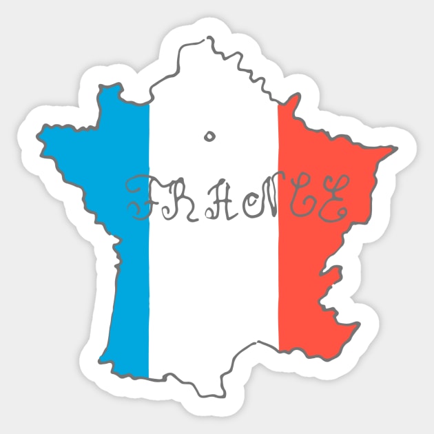 France flag Sticker by Bloomingcrafts